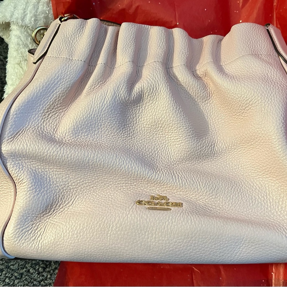 Pink Coach leather purse